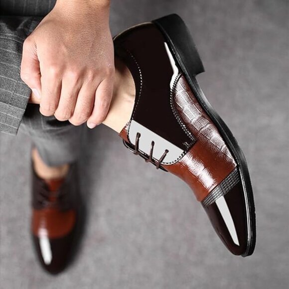 Men\'s Dress Shoes Business Formal Wingtip Casual Oxford Shoes